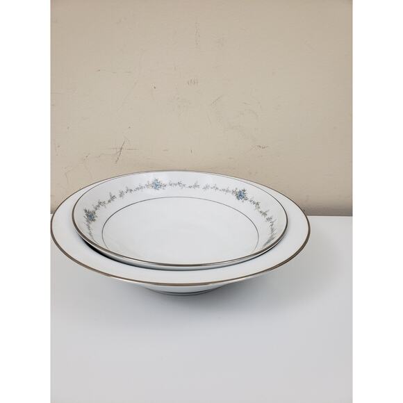 Noritake Fine China GLENCOE #6505 Serving Bowl Round 10" & 8" Vegetable Lot of 2 - Picture 4 of 8